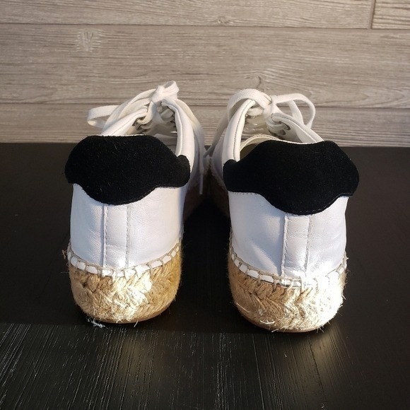 MARC FISHER LTD MLMANDI White Leather Espadrille Sneakers Womens Size 6.5 - Picture 4 of 8